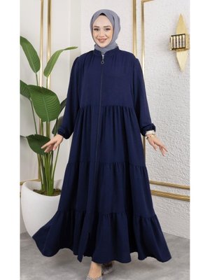 Fermuarlı Cepli Ayrobin Ferace