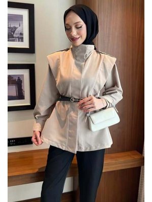 Krem Omzu Apoletli Pensli Trenç