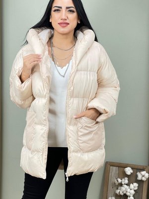 Krem Oversize Şişme Uzun Kalın Su Geçirmez Mont Krem Oversize Şişme Uzun Kalın Su Geçirmez Mont