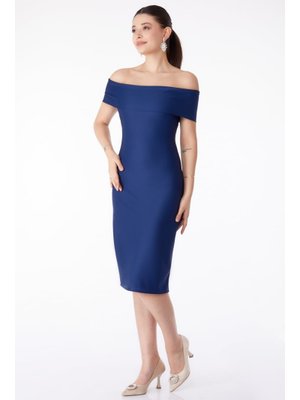 Lacivert Abiye Elbise