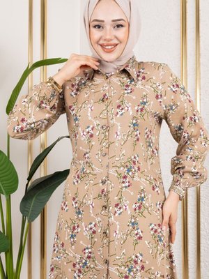 Vizon Asel Çiçekli Viskon Tunik