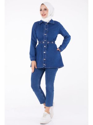 Mavı Kot Tunik Mavi