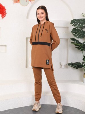 Taba Renk Kapüşonlu Sweatshirt Taba Renk Kapüşonlu Sweatshirt