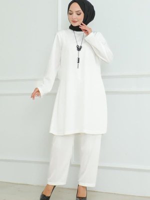 Beyaz Oversize İkili Takım Beyaz Oversize İkili Takım