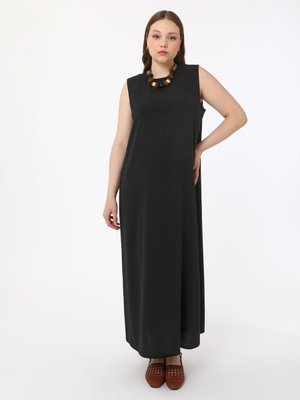 Siyah Büyük Beden Kolsuz Aerobin Elbise Siyah Büyük Beden Kolsuz Aerobin Elbise