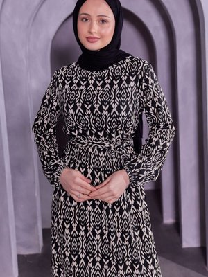 Siyah Bürümcük Elbise