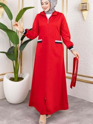 Kırmızı Kapüşonlu Ribanalı Ferace