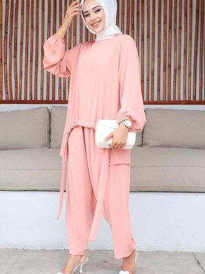 Pembe Şalvarlı İkili Takım