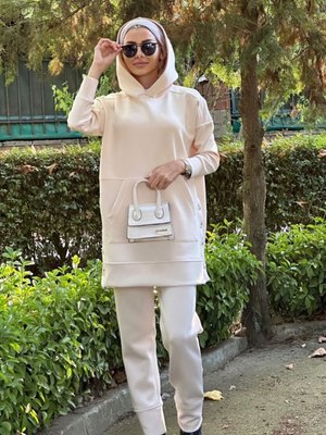 Vizon Düğme Detaylı Scuba İkili Takım