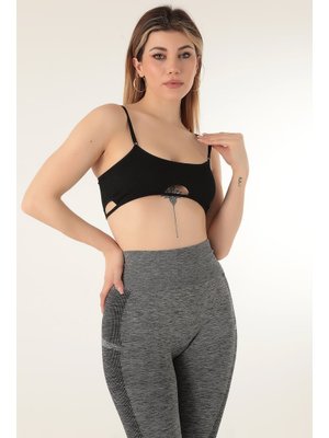 Siyah Seamless Ayarlanabilir Askılı Büstiyer