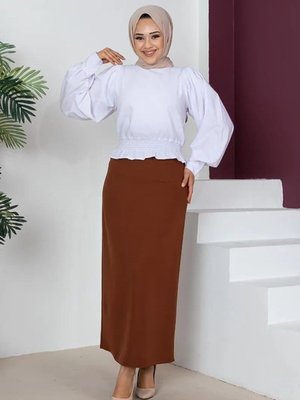 Kahverengi Uzun Kalem Etek