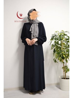 Kuşaklı Medine İpeği Balon Kol Ferace Kuşaklı Medine İpeği Balon Kol Ferace