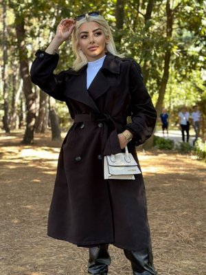 Siyah Kuşaklı Trençkot