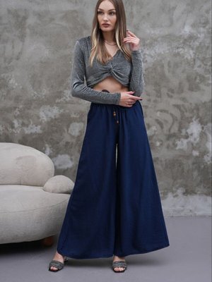 Mavi Modal Kumaş Etek Pantolon