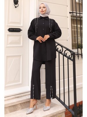 Siyah İnci Detaylı Takım