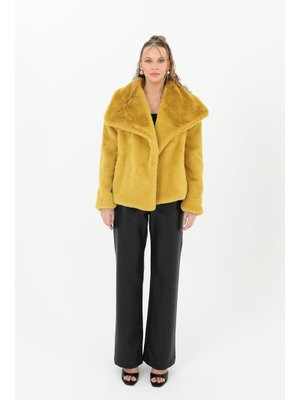 32099kbn Yumuşak Tüylü Kısa Kaban