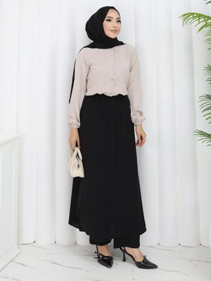 Siyah Pantolon Etek Siyah Pantolon Etek