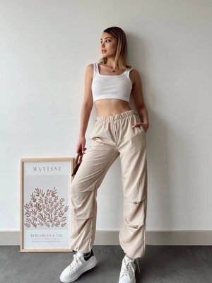 Bej Paraşüt Pantolon