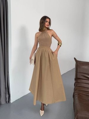 Vizon Uzun Paraşüt Kumaş Bol Kesim Etek Vizon Uzun Paraşüt Kumaş Bol Kesim Etek