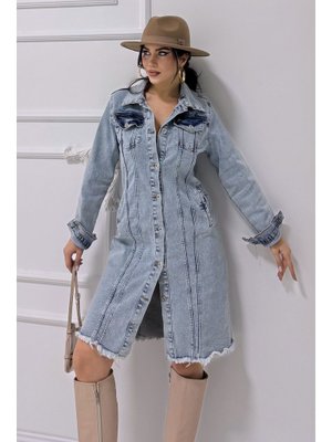 Acık Mavı Kot Ceket Acik Mavi