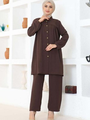 Kahverengi Büzgülü Aerobin İkili Takım