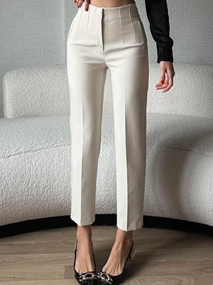 Taş Yüksek Bel Fletolu Pantolon