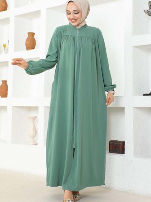 Yeşil Büzgülü Jessica Krep Ferace