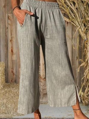 Siyah Keten Beli Lastikli Cepli Paçası Yırtmaçlı Salaş Kapri Bermuda Pantolon Siyah Keten Beli Lastikli Cepli Paçası Yırtmaçlı Salaş Kapri Bermuda Pantolon