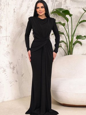Siyah Elona Abiye Elbise Siyah Elona Abiye Elbise