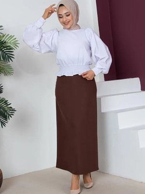 Koyu Kahverengi Uzun Kalem Etek Koyu Kahverengi Uzun Kalem Etek