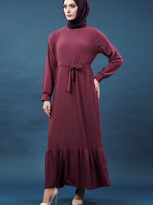 Mürdüm Bürümcük Elbise Mürdüm Bürümcük Elbise
