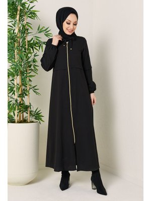 Sıyah Fermuarlı Kap Siyah