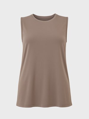 Vizon Büyük Beden Kolsuz Örme Atlet Tunik