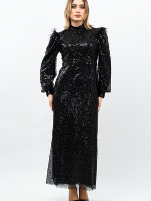 Siyah Payetli Abiye Elbise Siyah Payetli Abiye Elbise