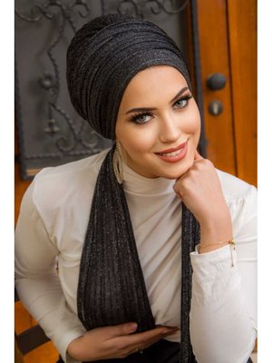 Simli Piliseli Abiye Atkılı Bone