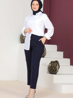 Lacivert Havuç Model Pantolon Lacivert Havuç Model Pantolon