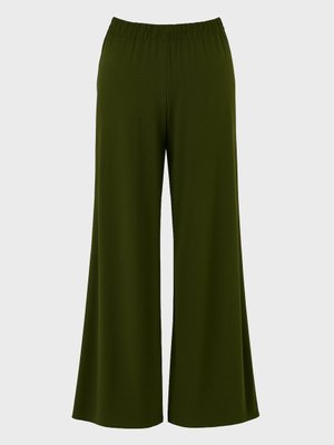 Haki Viskon Kumaşlırahat Kalıp Büyük Beden Pantolon