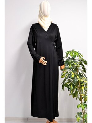 Beden Yandan Bağlamalı Pamuklu Penye Namaz Elbisesi – Beden Yandan Bağlamalı Pamuklu Penye Namaz Elbisesi –