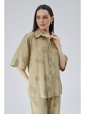 Oversize Gömlek Haki
