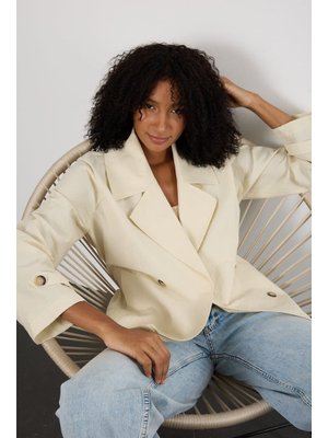 Regular Astarsız Mevsimlik Trençkot Ekru