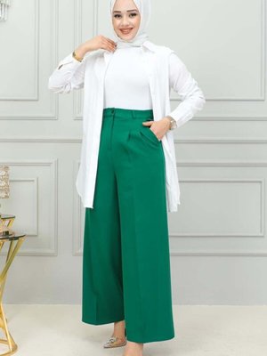 Zümrüt Yeşili Palazzo Pantolon
