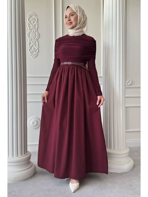 Drapeli Sandy Cotton Kırmızı Elbise Drapeli Sandy Cotton Kırmızı Elbise
