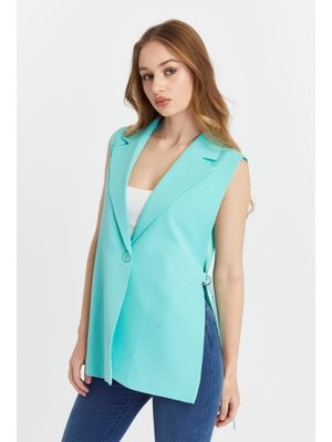 Turkuaz Dokuma Yelek