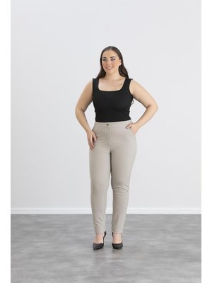 Kız Kumaş Pantolon Taş Büyük Beden