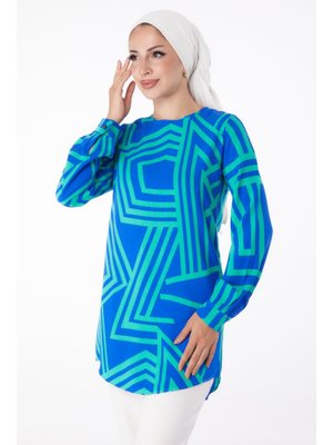 Yesıl Desenli Tunik Yesil