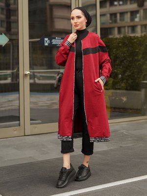 Bordo Burcu Büyük B. Kap / Pardesü Bordo Burcu Büyük B. Kap / Pardesü