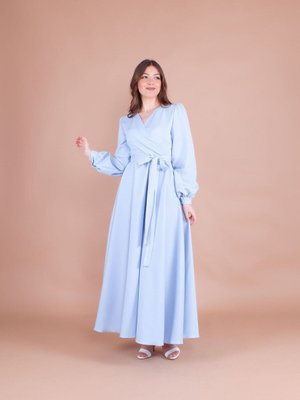 Bebe Mavi Kruvaze Yaka Kemerli Elbise