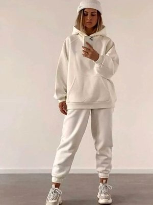 Kırık Beyaz Unisex Üç İplik Şardonlu Eşofman Takım Kırık Beyaz Unisex Üç İplik Şardonlu Eşofman Takım