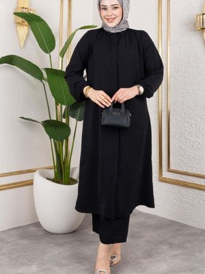 Siyah Uzun Tunikli Aerobin İkili Takım