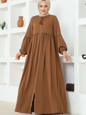 Kahverengi Balon Kollu Jessica Krep Ferace